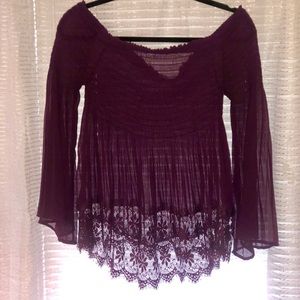 Lace detail blouse